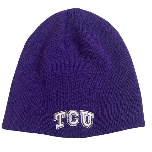 TCU Horned Frogs CFP Beanie Skull Cap OS College Football Basketball Texas - Picture 1 of 6